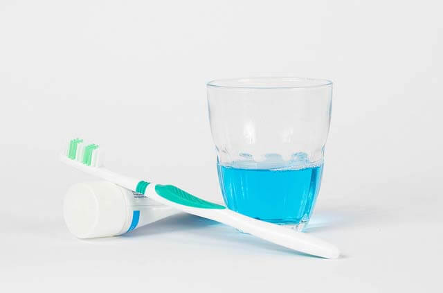 mouthwash toothbrush
