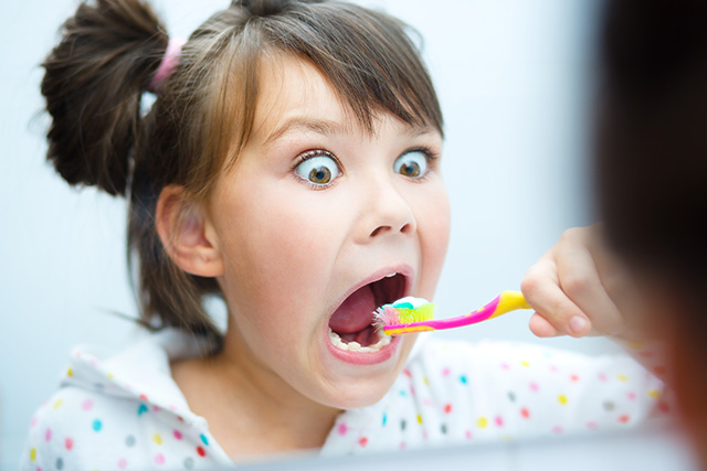 proper brushing of teeth
