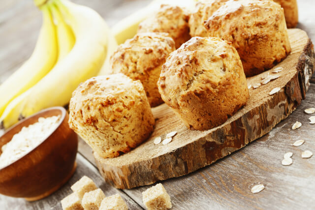 healthy banana muffins